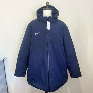 NWT Nike Team 550 Down Hooded Parka Coat Navy Men’s 3XL